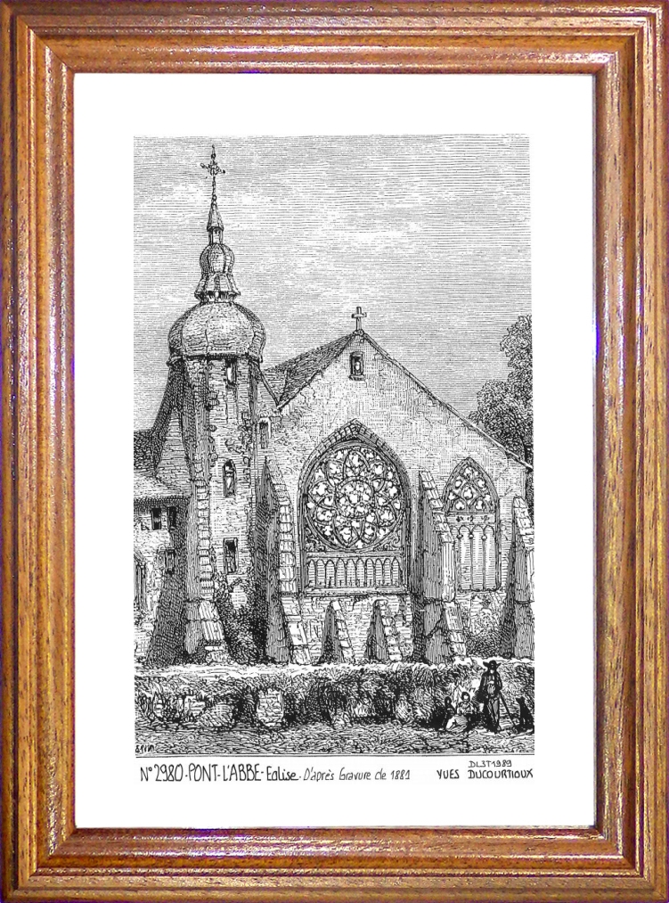 N 29080 - PONT L ABBE - église (d'aprs gravure ancienne)