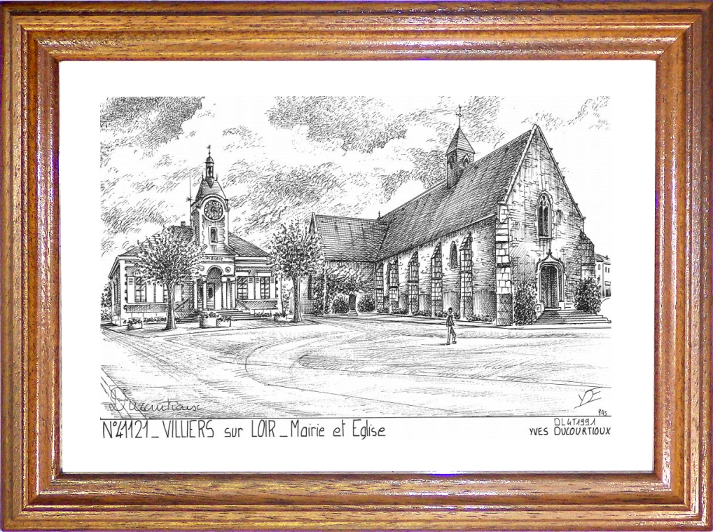 N 41121 - VILLIERS SUR LOIR - mairie et église