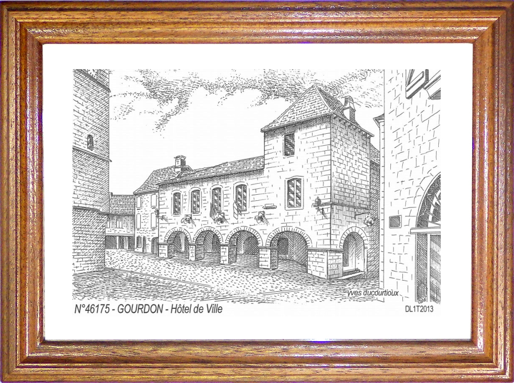 N 46175 - GOURDON - hôtel de ville