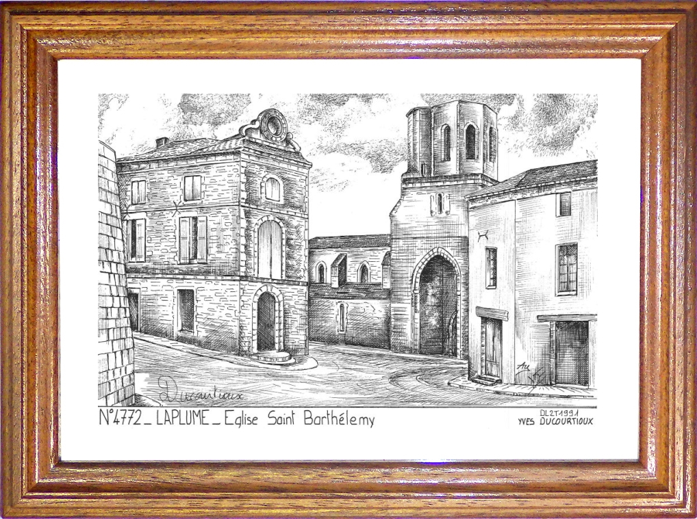 N 47072 - LAPLUME - église st barthélémy