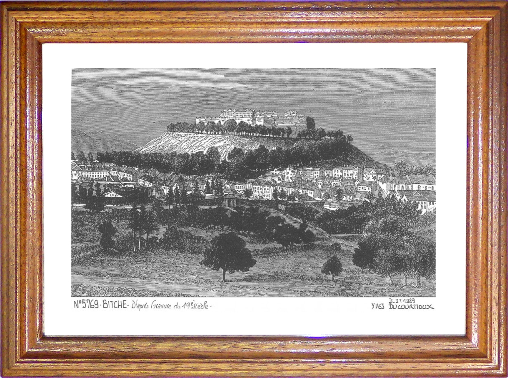 N 57069 - BITCHE - vue (d'aprs gravure ancienne)