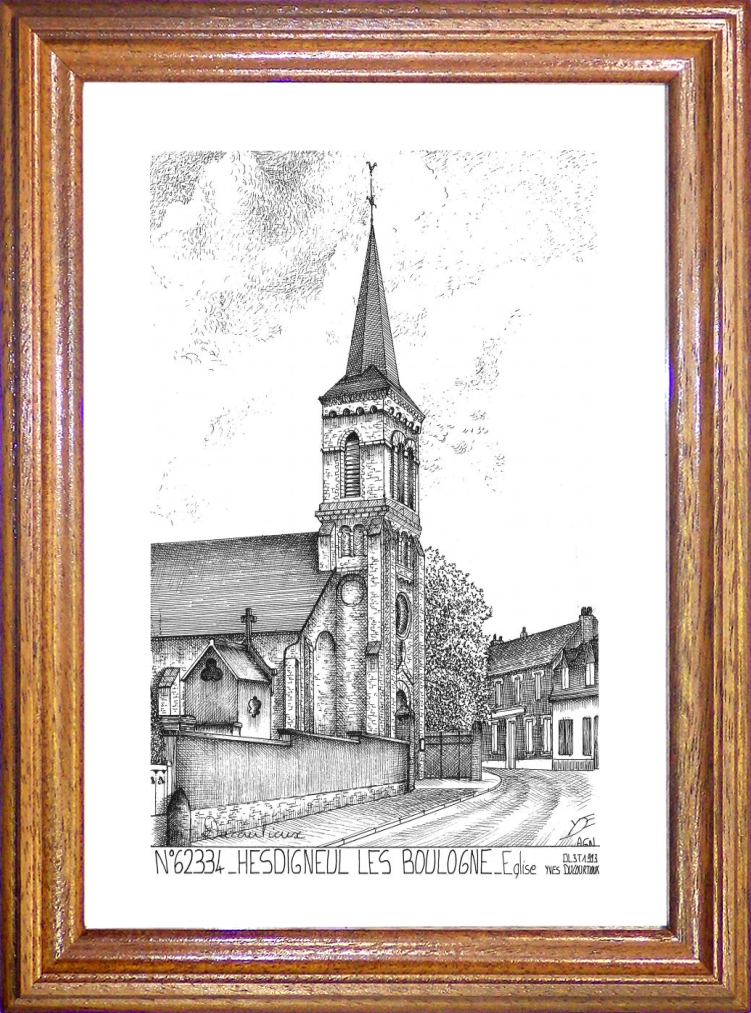 N 62334 - HESDIGNEUL LES BOULOGNE - église