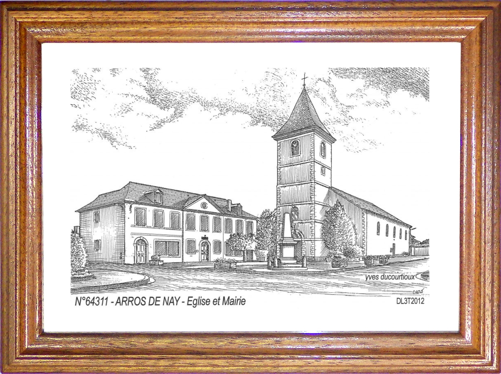 N 64311 - ARROS DE NAY - glise et mairie