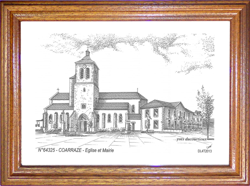 N 64325 - COARRAZE - église et mairie