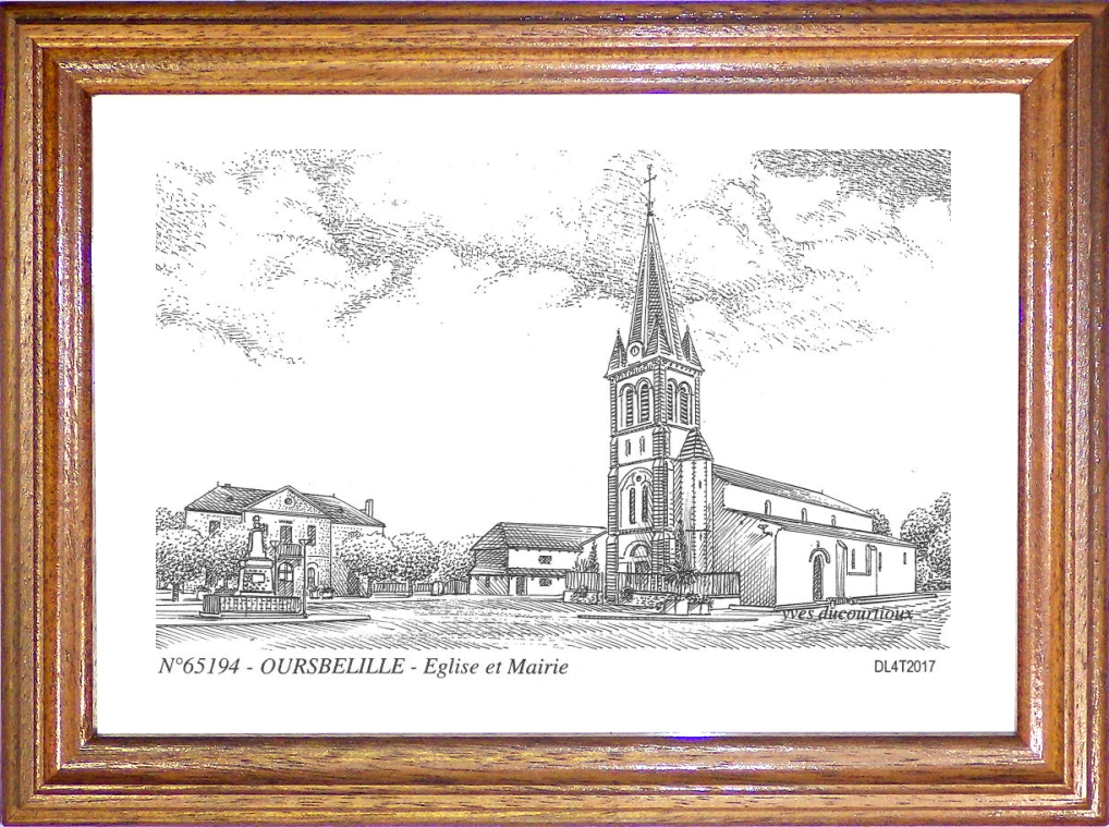 N 65194 - OURSBELILLE - église et mairie