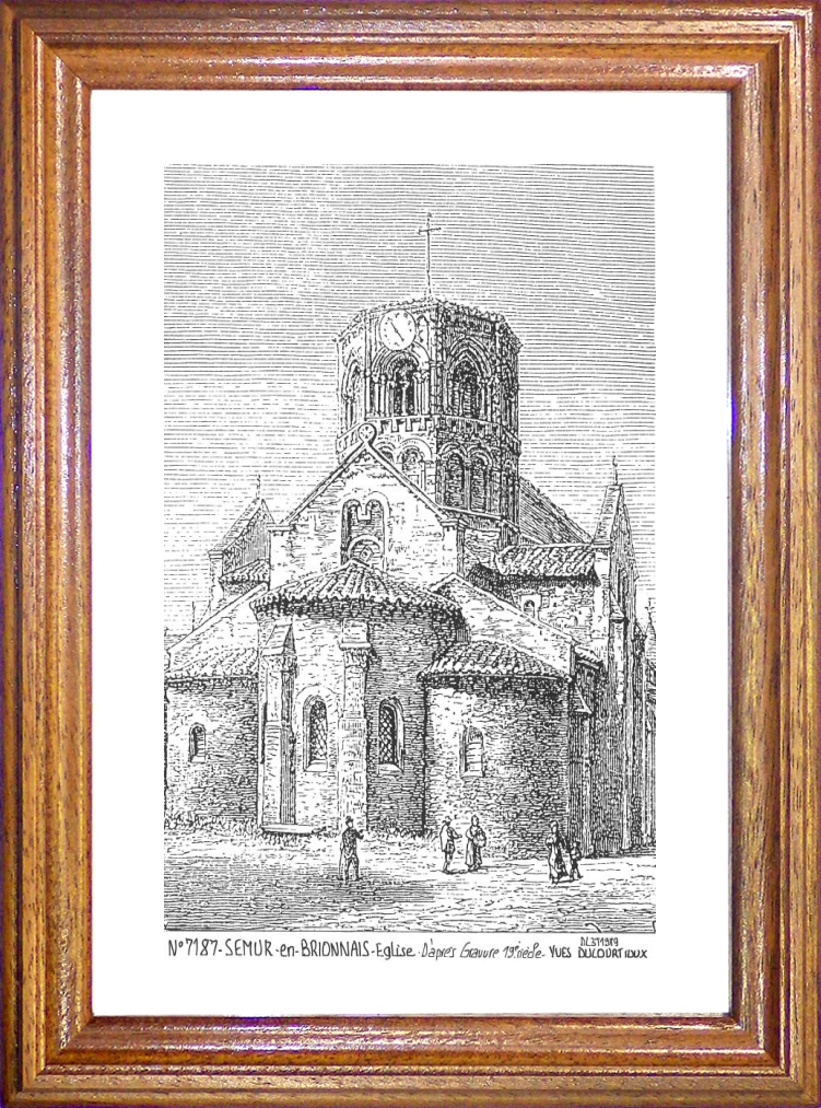 N 71087 - SEMUR EN BRIONNAIS - église (d'aprs gravure ancienne)