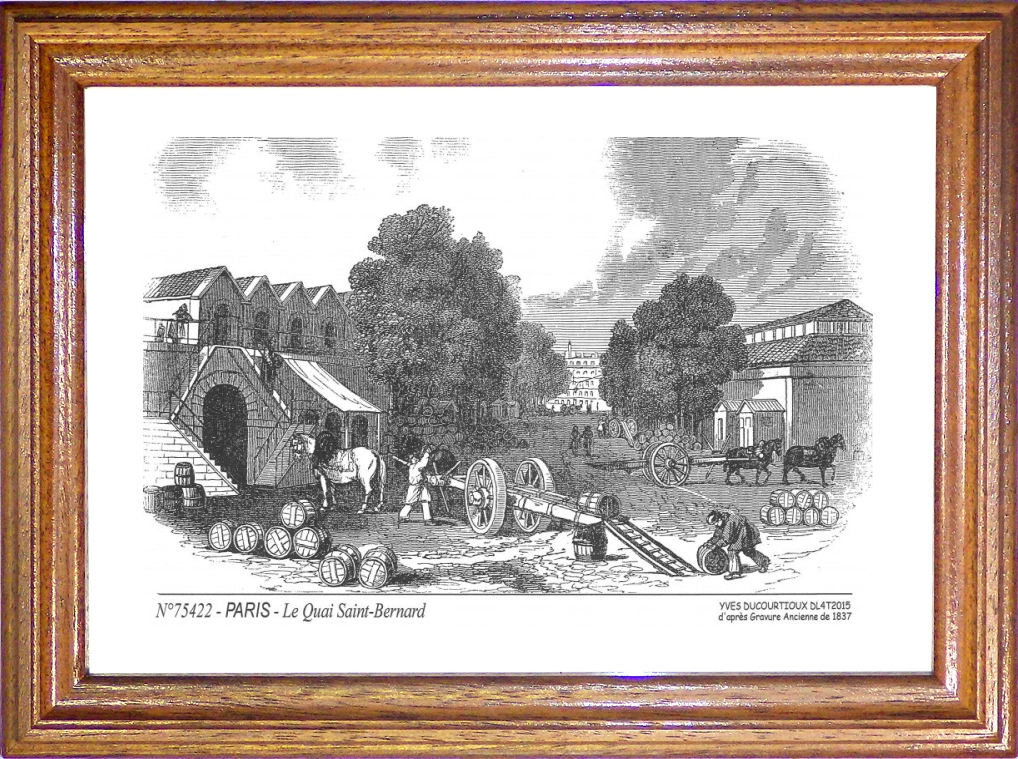N 75422 - PARIS - le quai st bernard (d'aprs gravure ancienne)