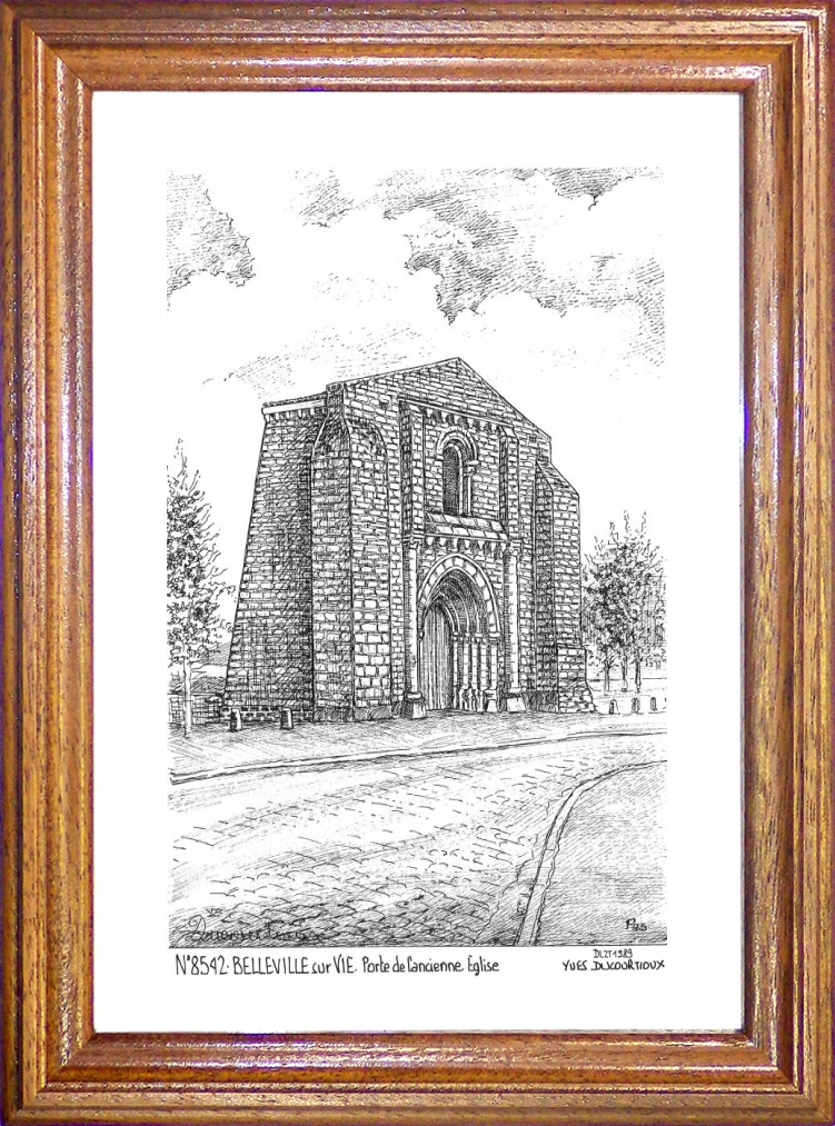 N 85042 - BELLEVILLE SUR VIE - porte de l ancienne église