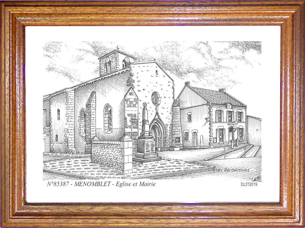 N 85387 - MENOMBLET - église et mairie
