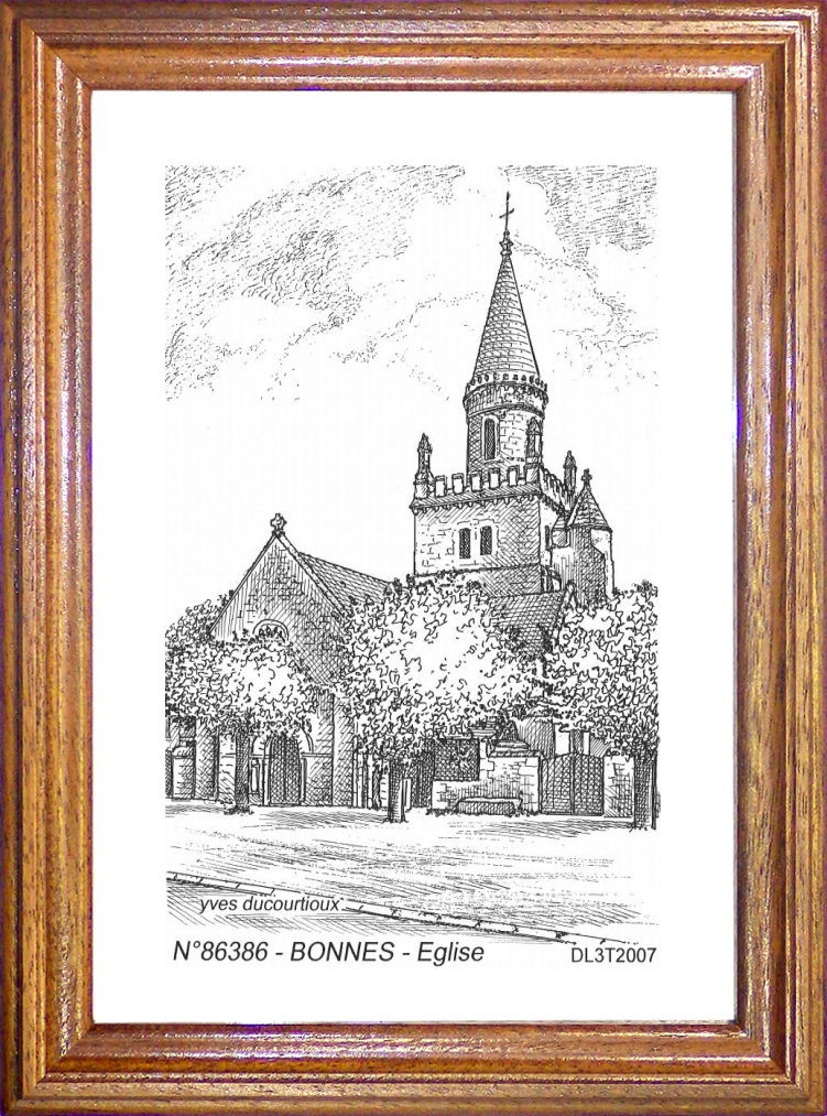 N 86386 - BONNES - église