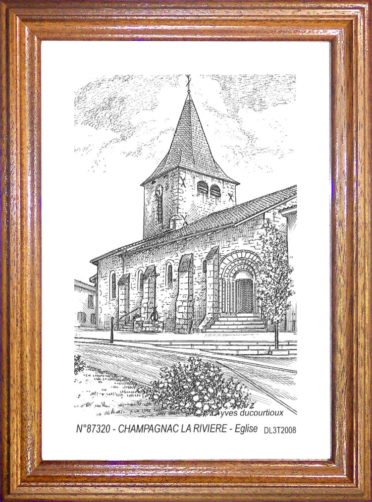 N 87320 - CHAMPAGNAC LA RIVIERE - église