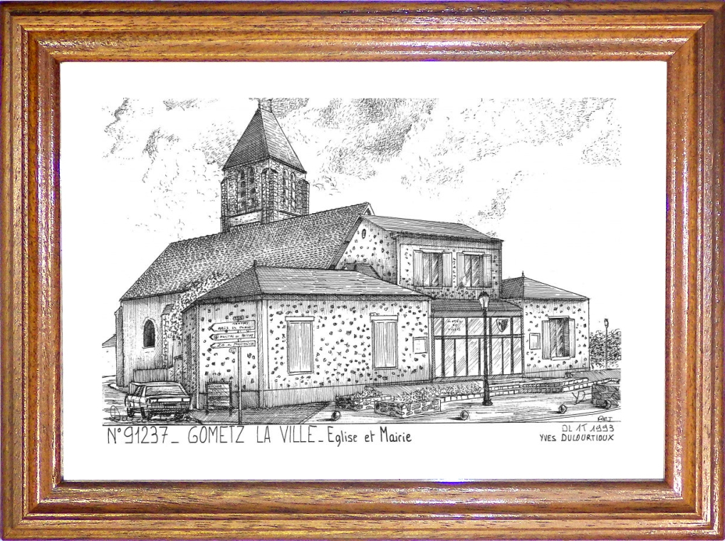 N 91237 - GOMETZ LA VILLE - église et mairie