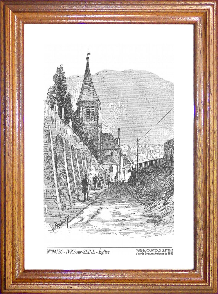 N 94126 - IVRY SUR SEINE - église (d'aprs gravure ancienne)